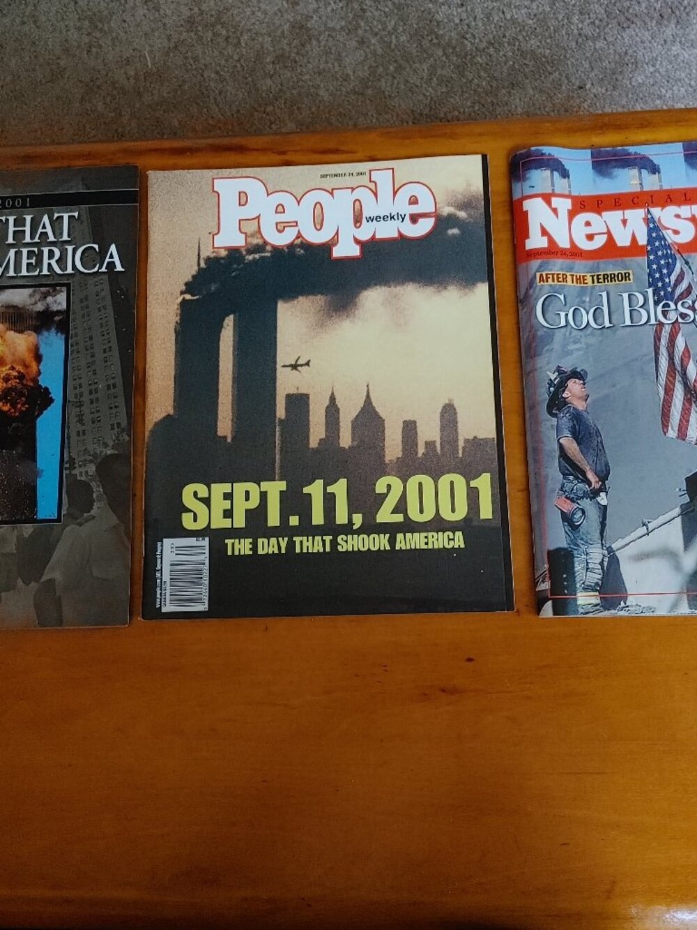 September 11, 2001 Bundle of Three Commemorative Magazines
